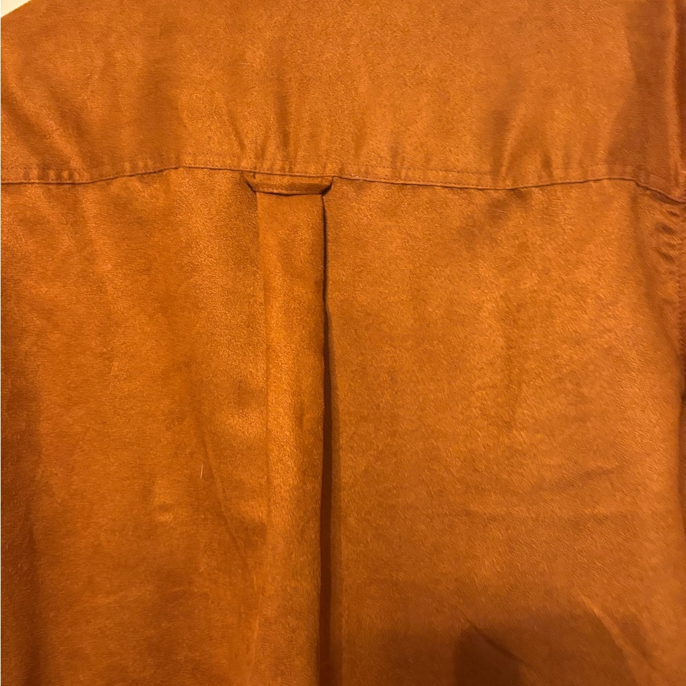 Woman Within Terracotta Button-Up Blouse - Picture 9 of 9